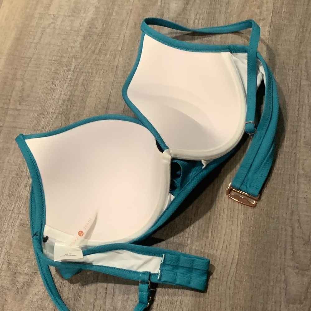 Teal swim suit top 36C - Picture 2 of 8